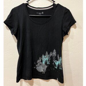 Smartwool 150 Merino Wool Short Sleeve Graphic Tee - Black - Size S